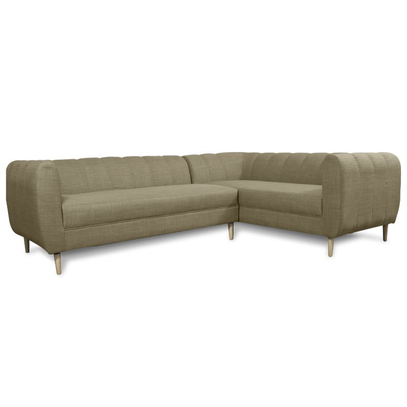 SECCIONAL LYNETTE CHENILLE TIPO LINO BEIGE - 1