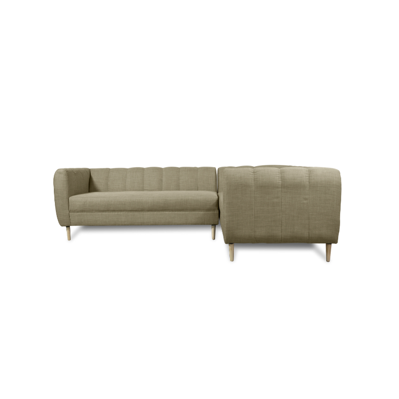 SECCIONAL LYNETTE CHENILLE TIPO LINO BEIGE - 2