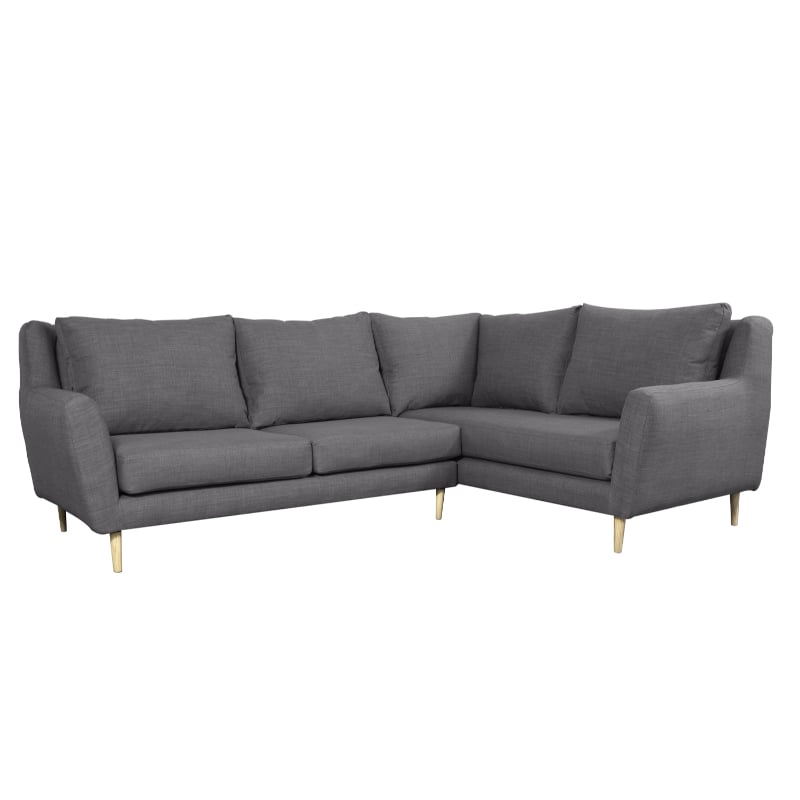 SECCIONAL LENORA FELPA GRIS - 1