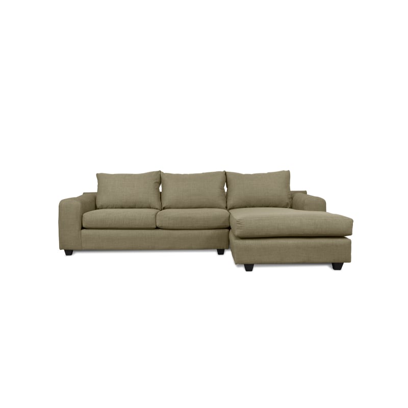 SECCIONAL KANDRA CHENILLE TIPO LINO BEIGE - 1