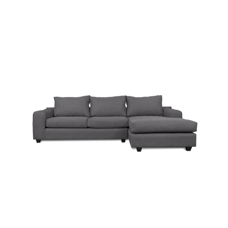 SECCIONAL KANDRA CHENILLE TIPO LINO GRIS - 1