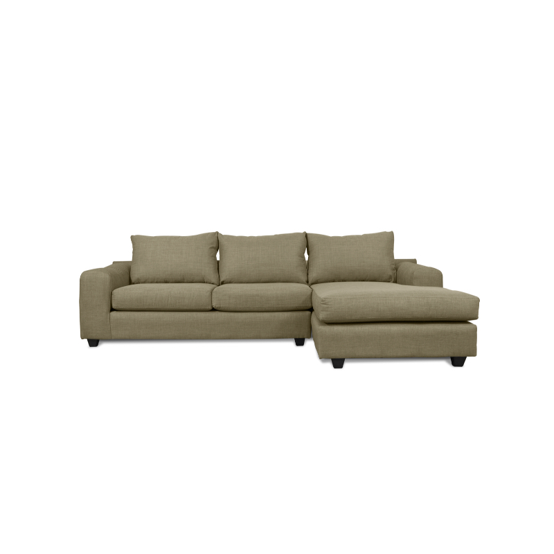 SECCIONAL KANDRA FELPA BEIGE - 1