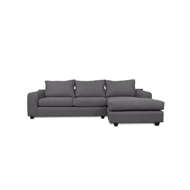 SECCIONAL KANDRA FELPA GRIS - 1