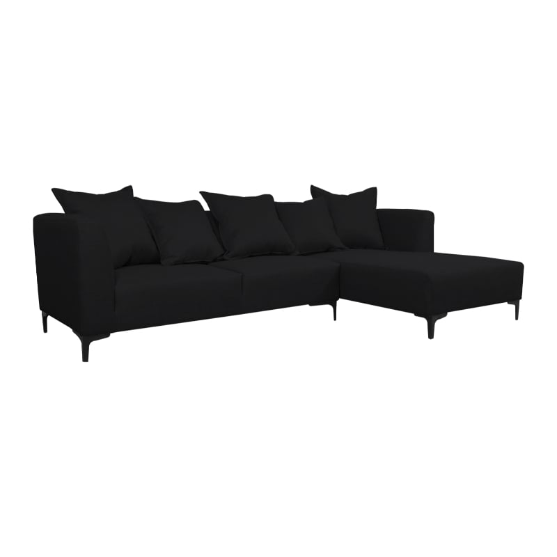 SECCIONAL CORDELIA FELPA NEGRO - 2