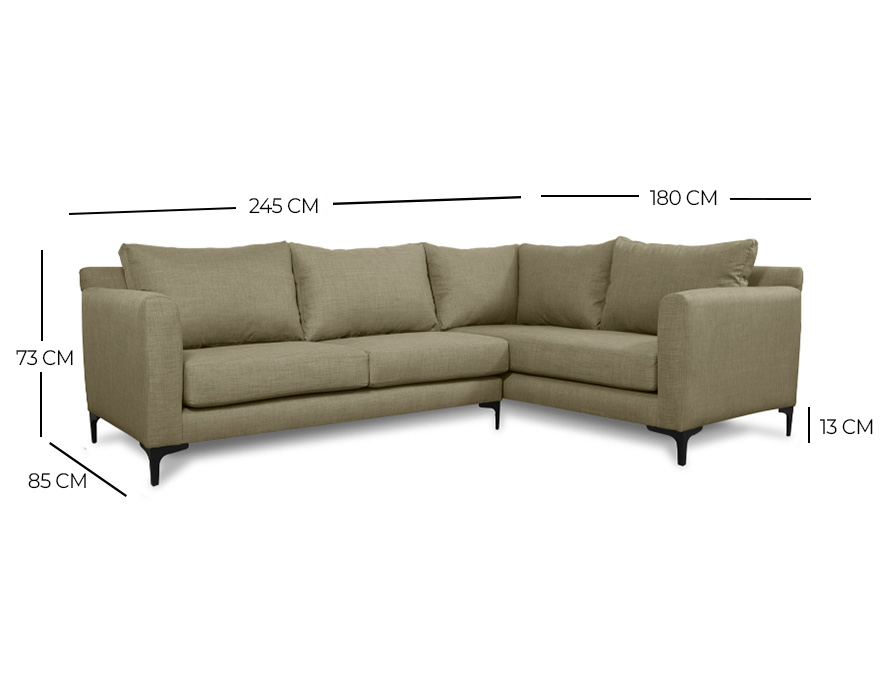 SECCIONAL ALANNA FELPA BEIGE - 3