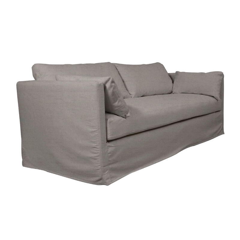 SOFA QUEPE CHENILLE GRIS PIEDRA 3C - 2
