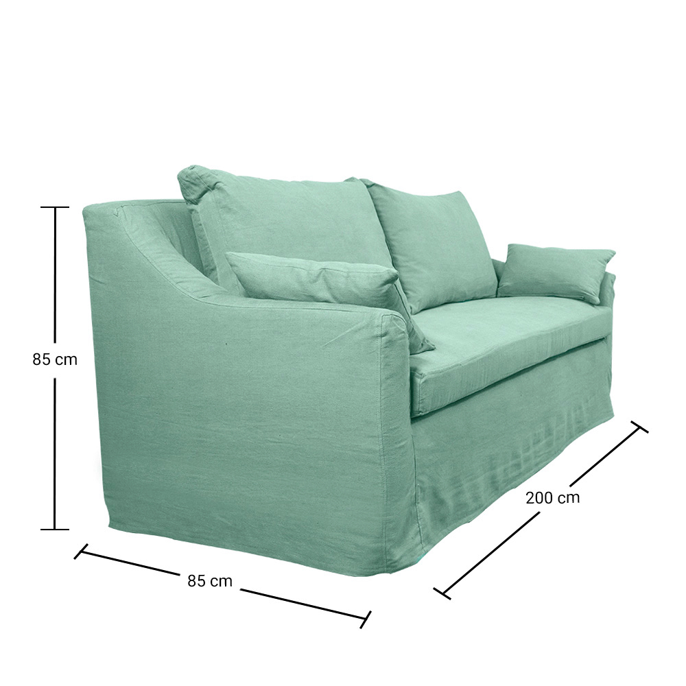 SOFA LIRCAY 3 CUERPOS CHENILLE AGUA - 4
