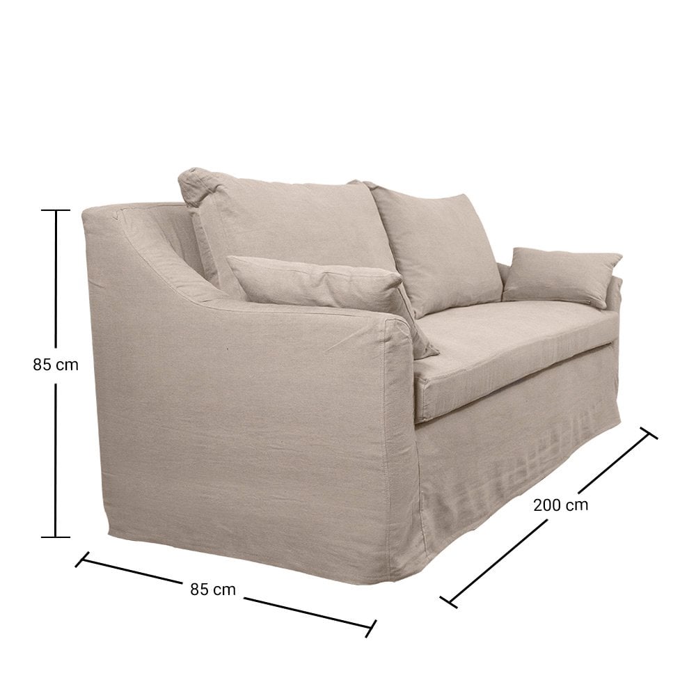 SOFA LIRCAY 3 CUERPOS CHENILLE PALO ROSA - 1
