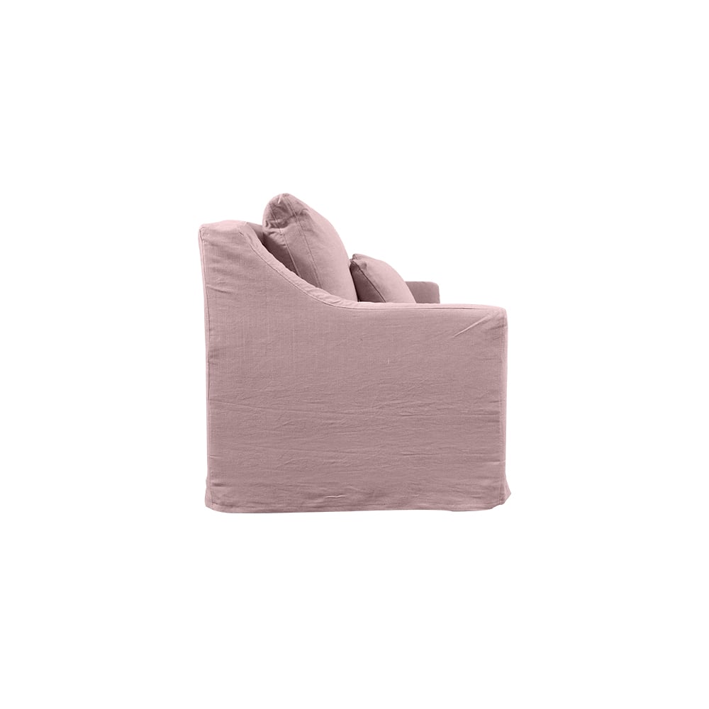 SOFA LIRCAY 3 CUERPOS CHENILLE PALO ROSA - 2