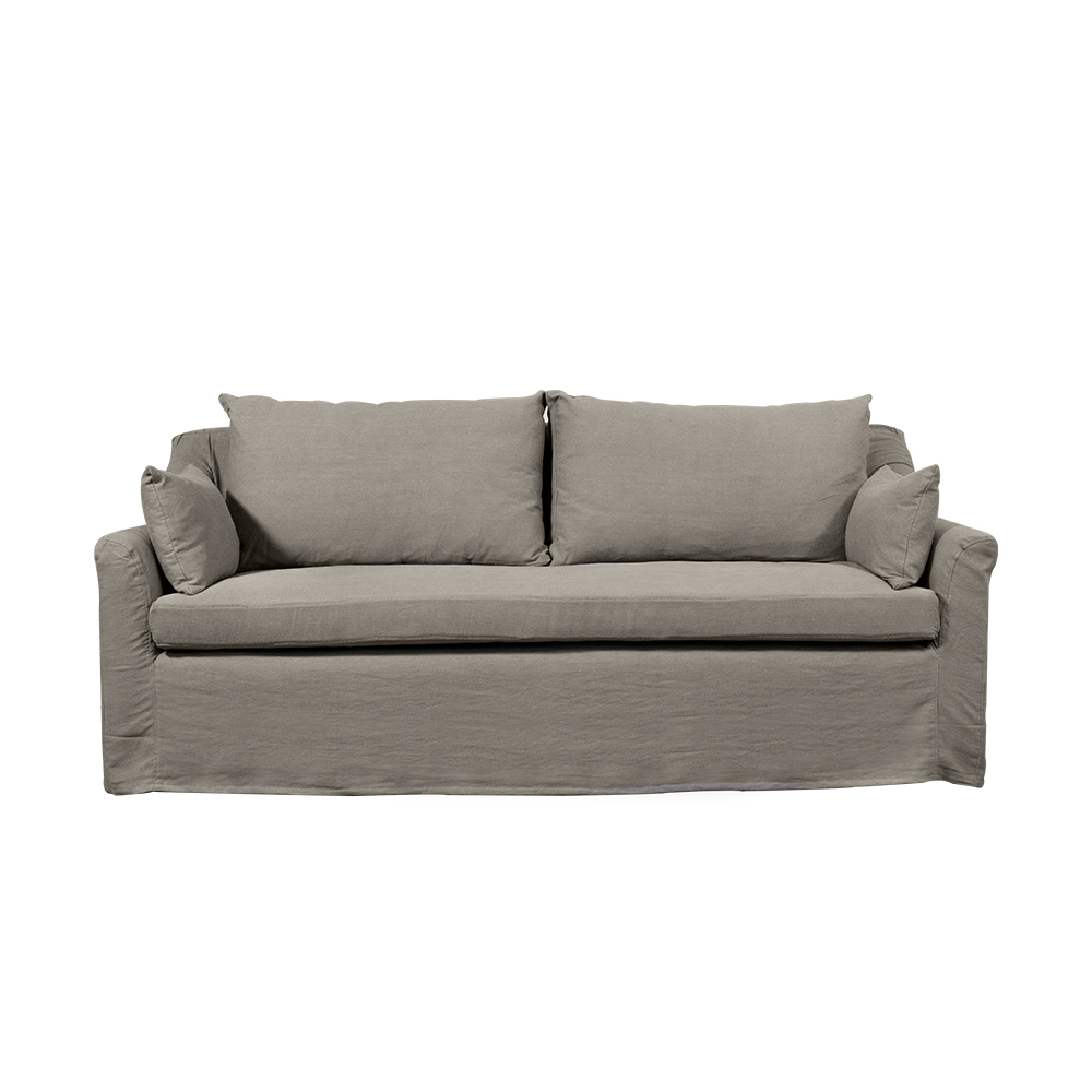 SOFA LIRCAY 3 CUERPOS LINO GRIS PIEDRA - 1