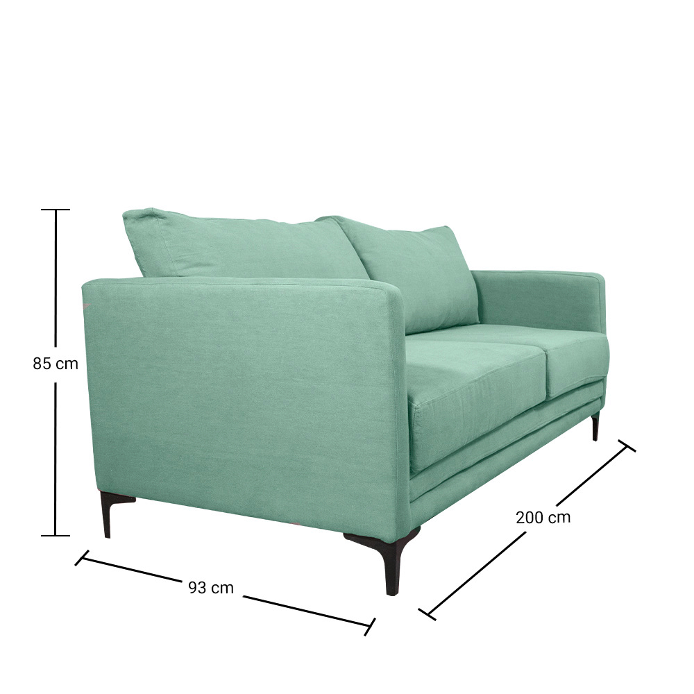 SOFA BUREO 3 CUERPOS CHENILLE AGUA - 4
