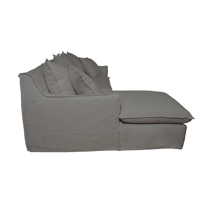 SECCIONAL PALENA 3 CUERPOS CHENILLE GRIS PIEDRA - 2