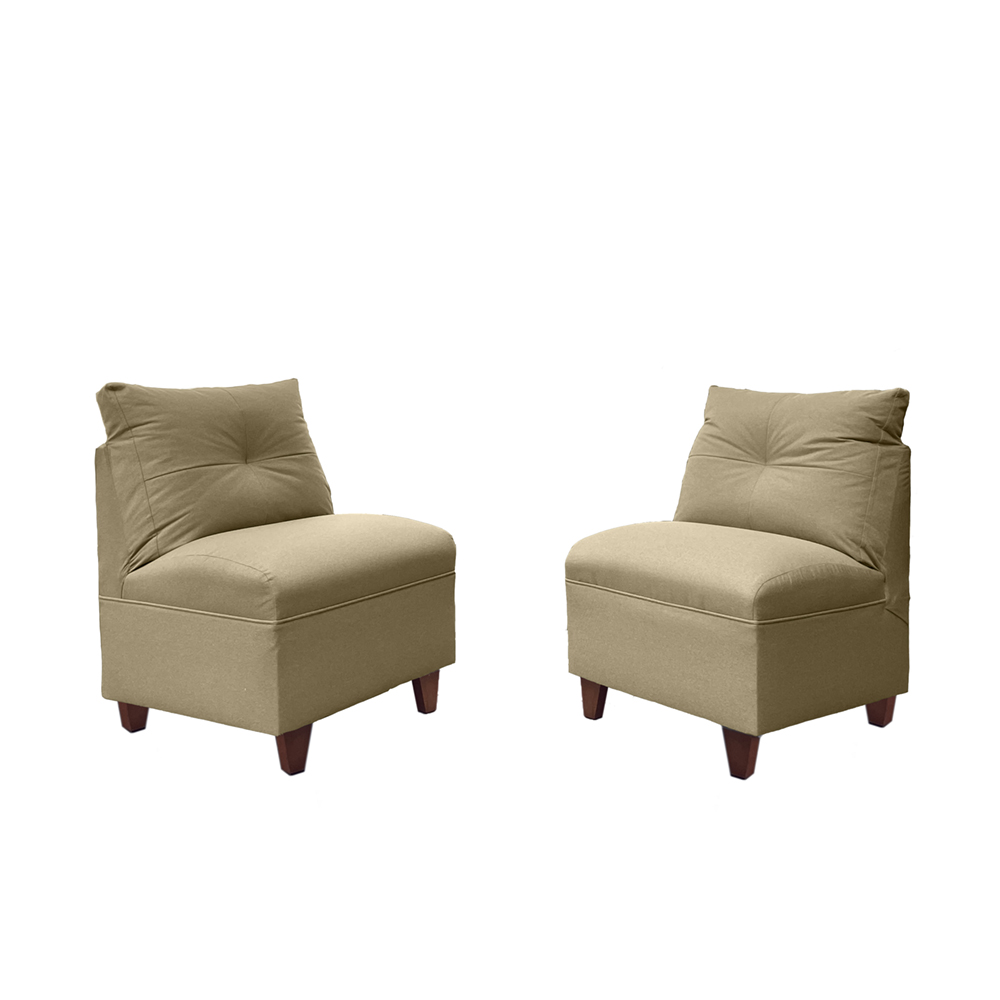 BUTACAS MATEO 1 CUERPO PATA MADERA CHENILLE BEIGE PAR - 1