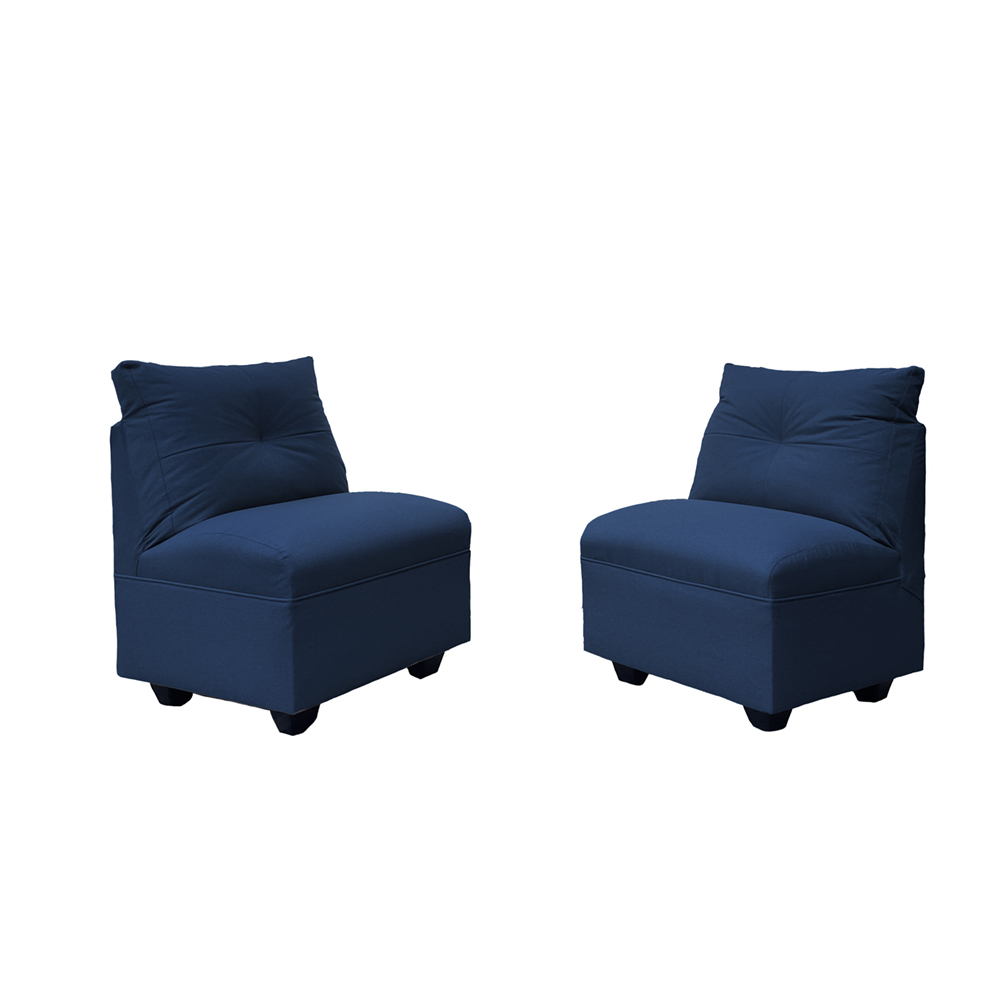 BUTACAS MATEO 1 CUERPO CHENILLE AZUL PAR PATA PLASTICA - 1