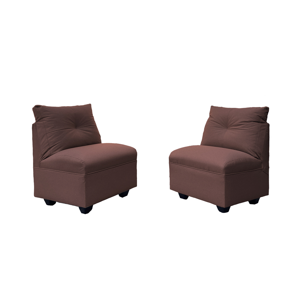 BUTACAS MATEO 1 CUERPO CHENILLE CAFE PAR PATA PLASTICA - 1