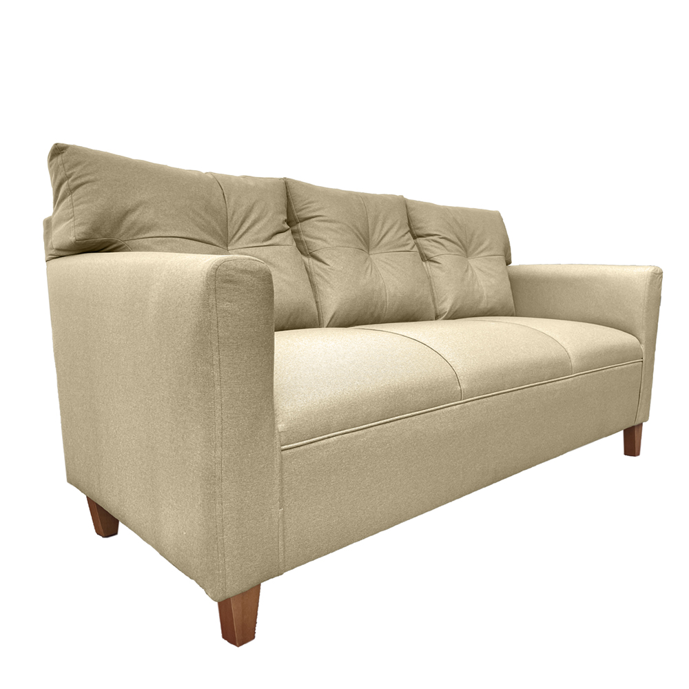 JUEGO LIVING MATEO 3-1-1 CUERPOS PATA MADERA CHENILLE BEIGE - 4