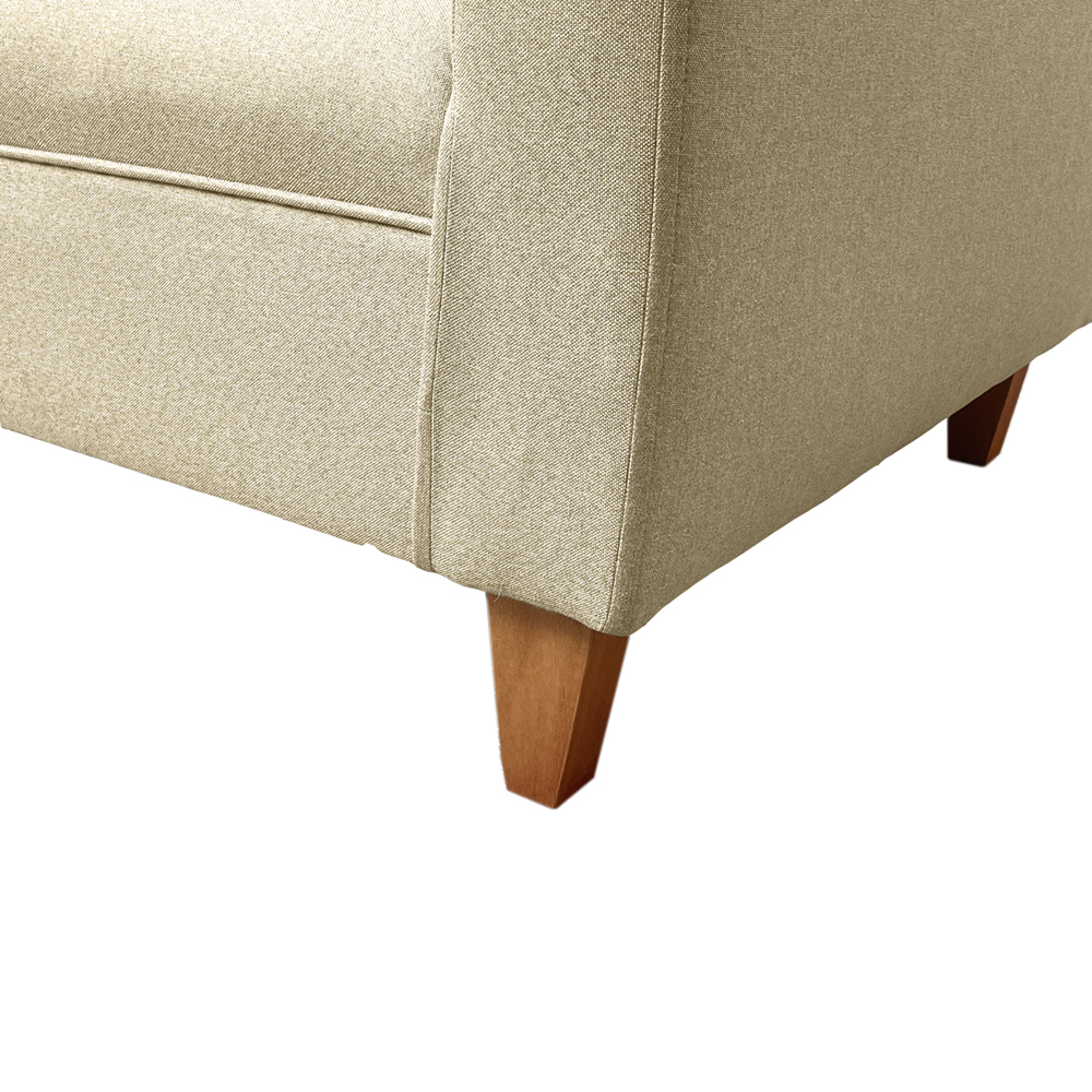 JUEGO LIVING MATEO 3-1-1 CUERPOS PATA MADERA CHENILLE BEIGE - 9