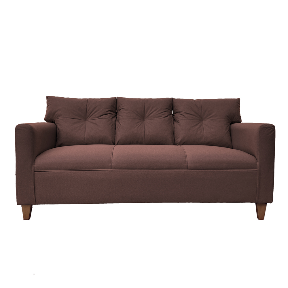 JUEGO LIVING MATEO 3-1-1 CUERPOS PATA MADERA CHENILLE CAFÉ - 3