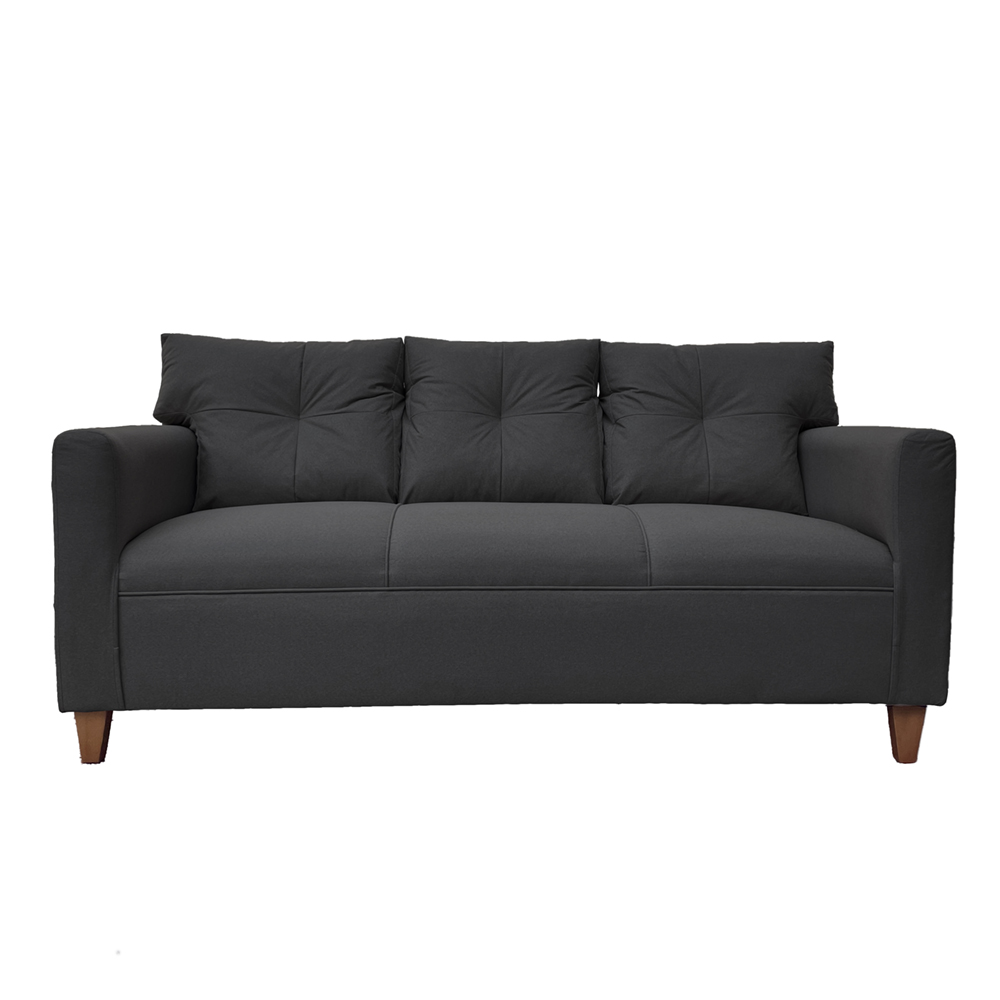JUEGO LIVING MATEO 3-1-1 CUERPOS PATA MADERA CHENILLE GRAFITO - 3