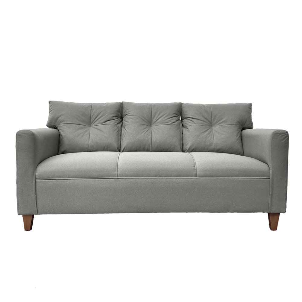 JUEGO LIVING MATEO 3-1-1 CUERPOS PATA MADERA CHENILLE GRIS - 3