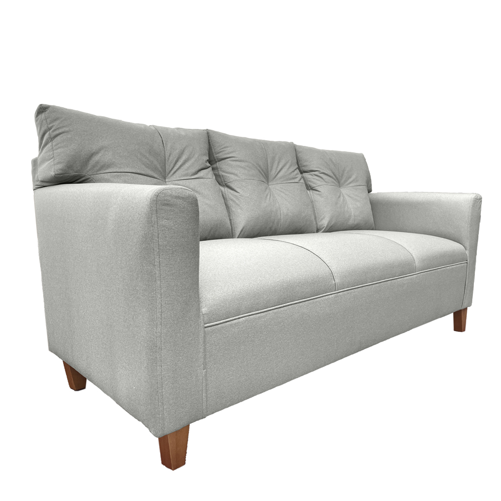 JUEGO LIVING MATEO 3-1-1 CUERPOS PATA MADERA CHENILLE GRIS - 4