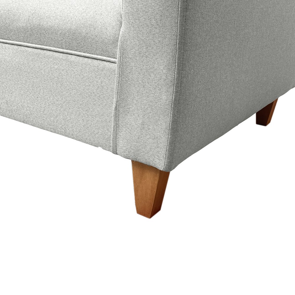 JUEGO LIVING MATEO 3-1-1 CUERPOS PATA MADERA CHENILLE GRIS - 9