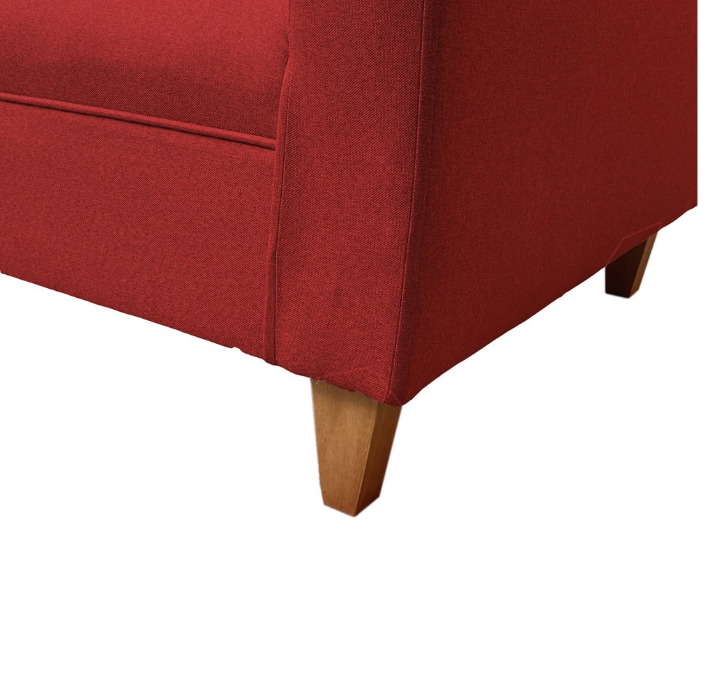 JUEGO LIVING MATEO 3-1-1 CUERPOS PATA MADERA CHENILLE ROJO - 9