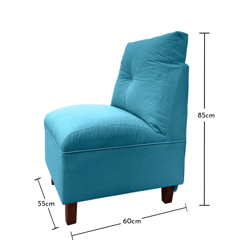 JUEGO LIVING MATEO 3-1-1 CUERPOS PATA MADERA CHENILLE TURQUESA - 8