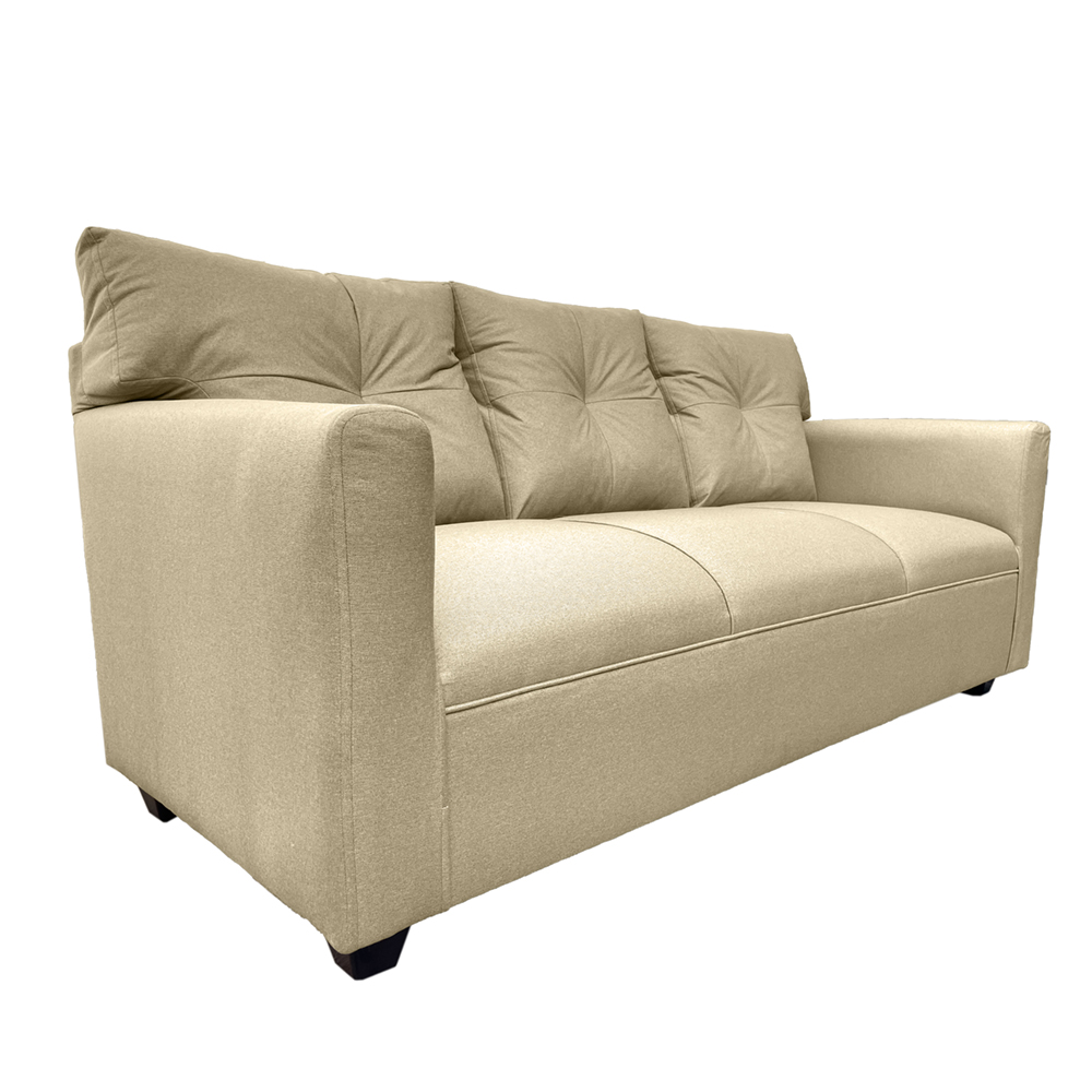 JUEGO LIVING MATEO 3-1-1 CUERPOS CHENILLE BEIGE PATA PLASTICA - 4