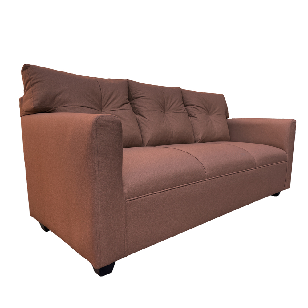 JUEGO LIVING MATEO 3-1-1 CUERPOS CHENILLE CAFÉ PATA PLASTICA - 4