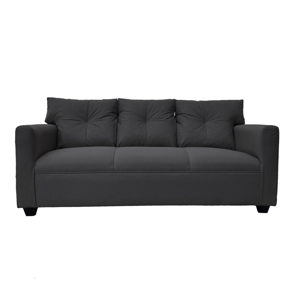 JUEGO LIVING MATEO 3-1-1 CUERPOS CHENILLE GRAFITO PATA PLASTICA - 3