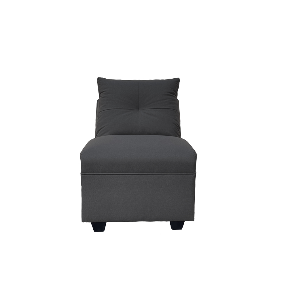 JUEGO LIVING MATEO 3-1-1 CUERPOS CHENILLE GRAFITO PATA PLASTICA - 6