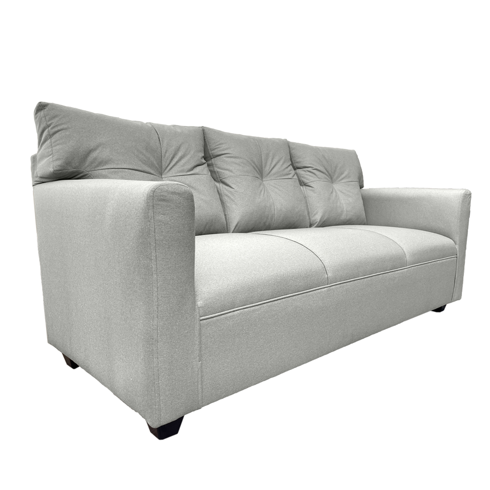 JUEGO LIVING MATEO 3-1-1 CUERPOS CHENILLE GRIS PATA PLASTICA - 4