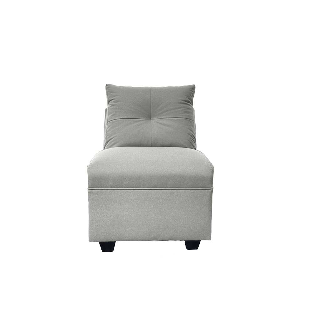 JUEGO LIVING MATEO 3-1-1 CUERPOS CHENILLE GRIS PATA PLASTICA - 6