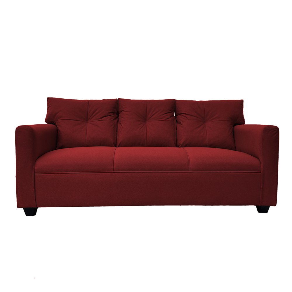 JUEGO LIVING MATEO 3-1-1 CUERPOS CHENILLE ROJO PATA PLASTICA - 3