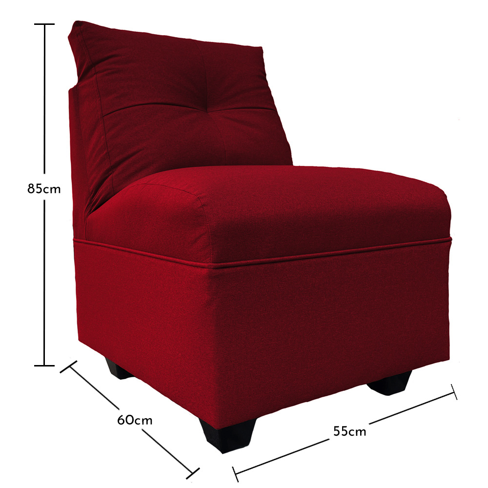 JUEGO LIVING MATEO 3-1-1 CUERPOS CHENILLE ROJO PATA PLASTICA - 8