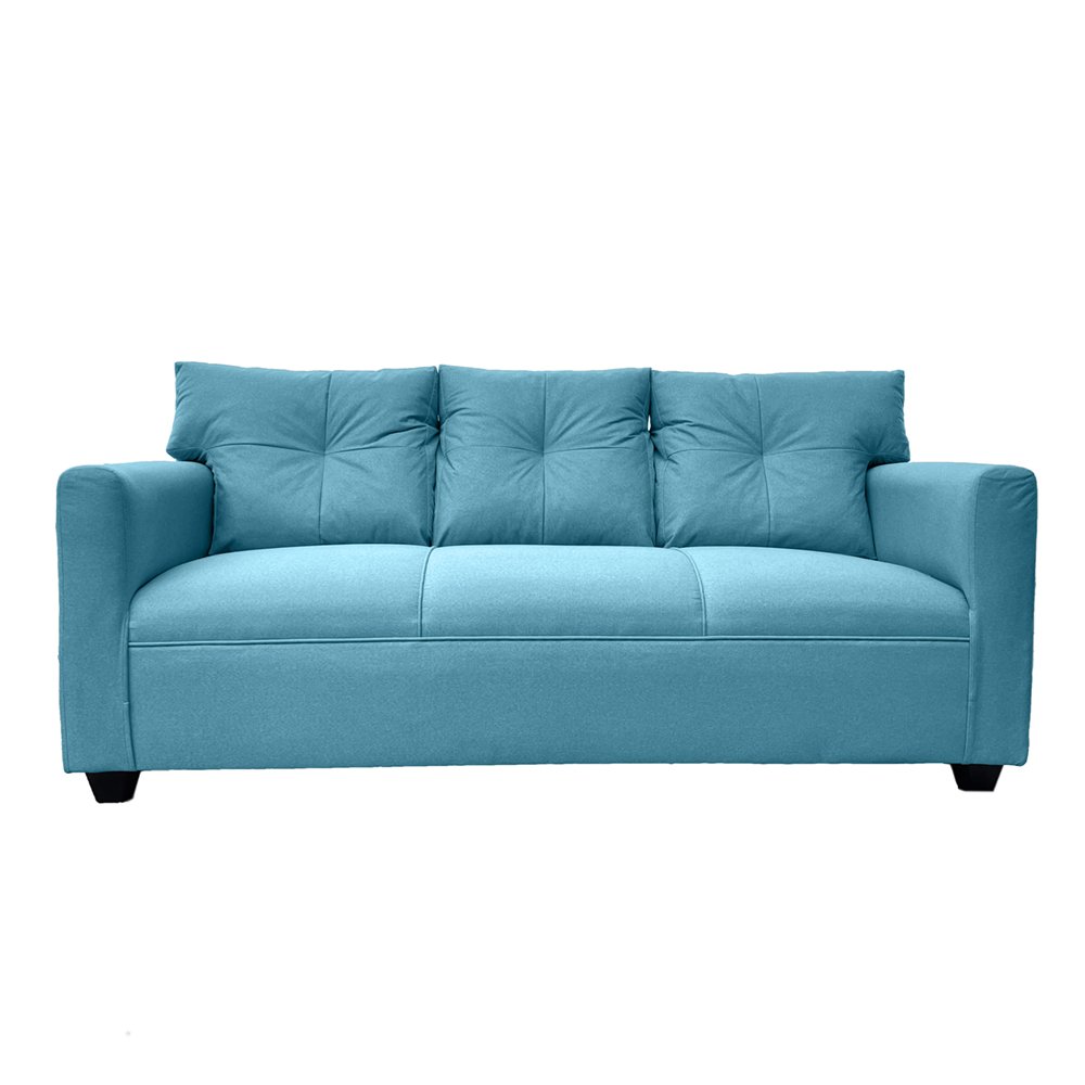 JUEGO LIVING MATEO 3-1-1 CUERPOS CHENILLE TURQUESA PATA PLASTICA - 3