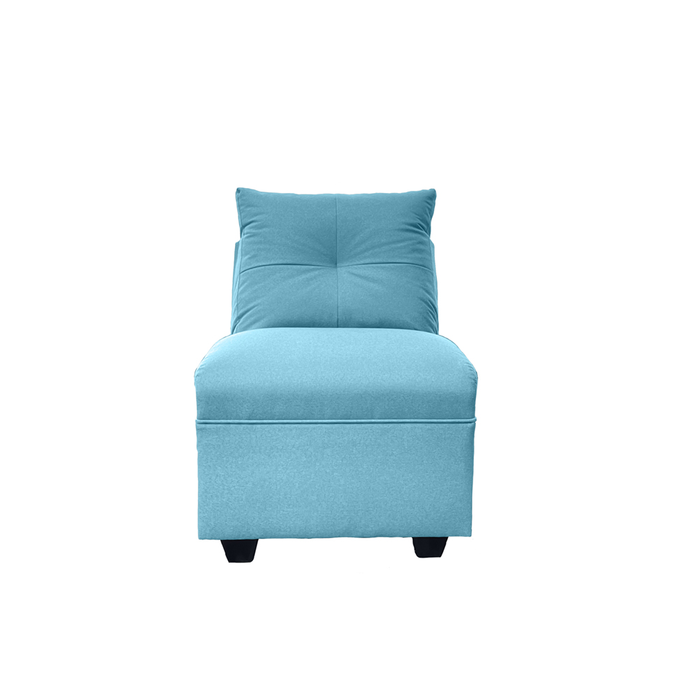 JUEGO LIVING MATEO 3-1-1 CUERPOS CHENILLE TURQUESA PATA PLASTICA - 6