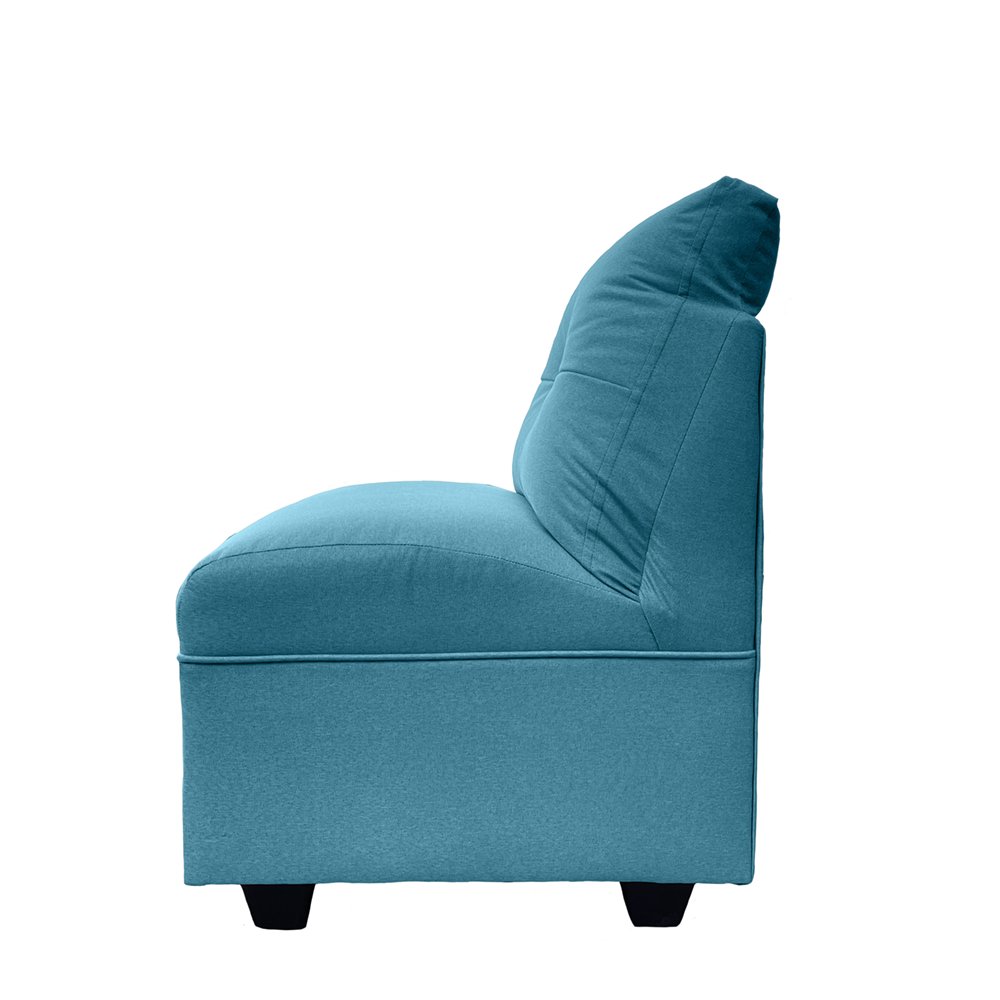 JUEGO LIVING MATEO 3-1-1 CUERPOS CHENILLE TURQUESA PATA PLASTICA - 7