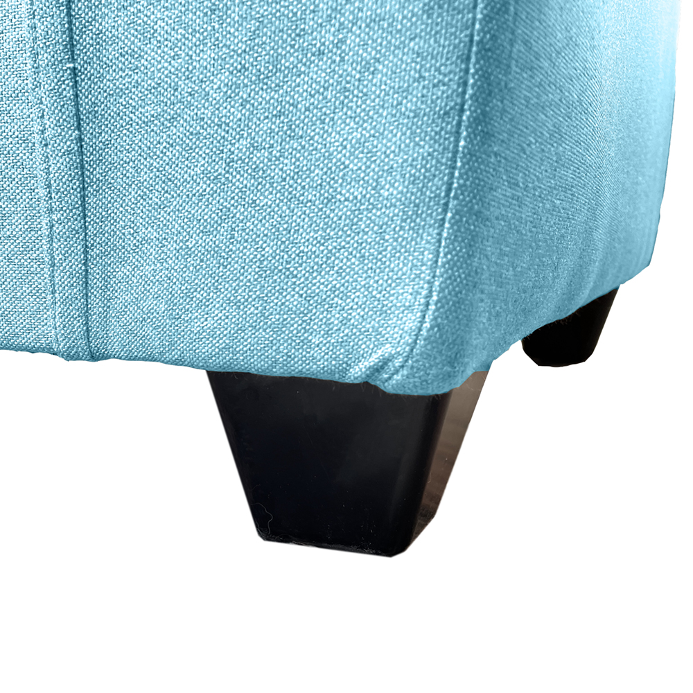 JUEGO LIVING MATEO 3-1-1 CUERPOS CHENILLE TURQUESA PATA PLASTICA - 9