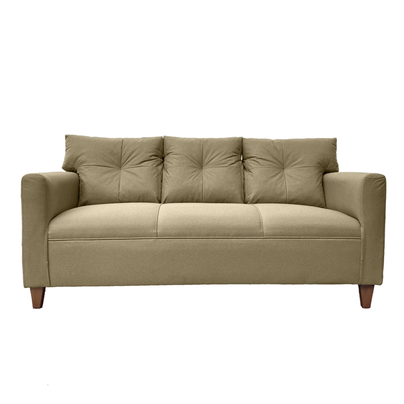SOFA MATEO 3 CUERPOS PATA MADERA CHENILLE BEIGE - 1