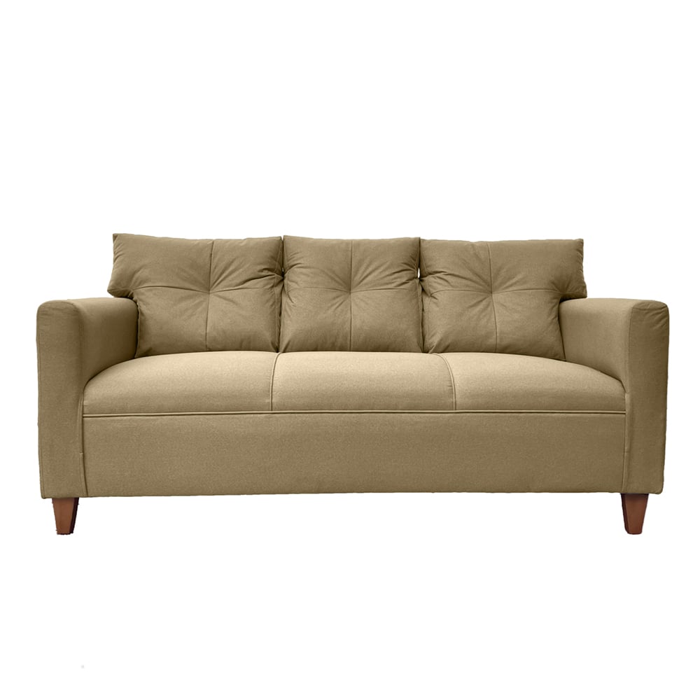 SOFA MATEO 3 CUERPOS PATA MADERA CHENILLE BEIGE - 1