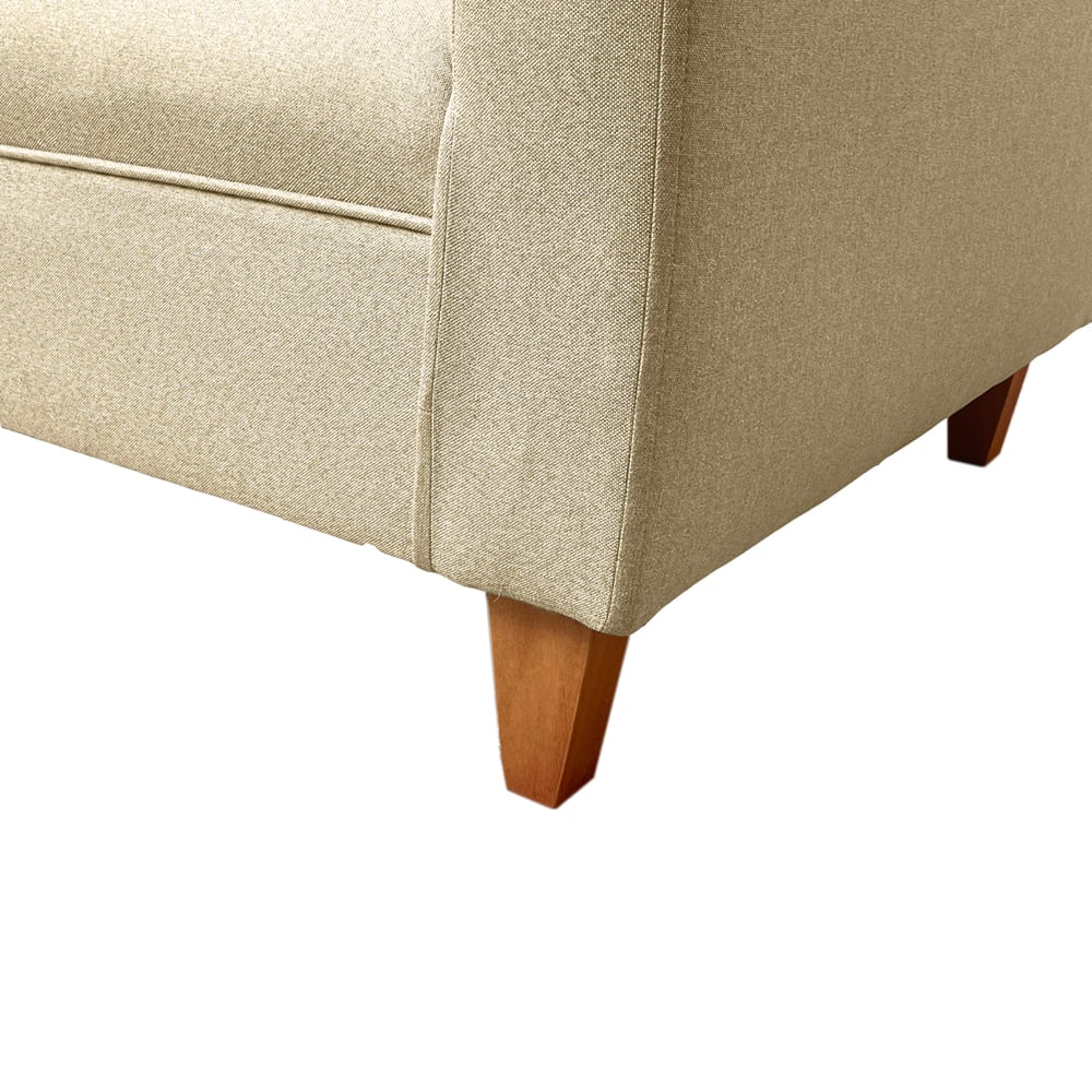 SOFA MATEO 3 CUERPOS PATA MADERA CHENILLE BEIGE - 4
