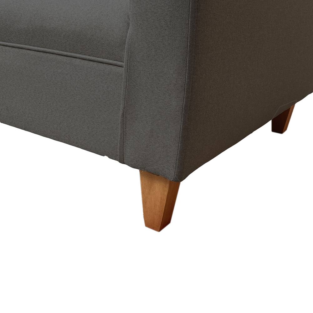 SOFA MATEO 3 CUERPOS PATA MADERA CHENILLE GRAFITO - 4