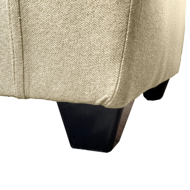 SOFA MATEO 3 CUERPOS CHENILLE BEIGE PATA PLASTICA - 4