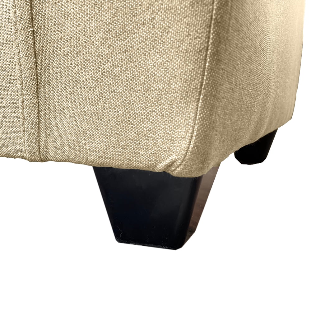 SOFA MATEO 3 CUERPOS CHENILLE BEIGE PATA PLASTICA - 4