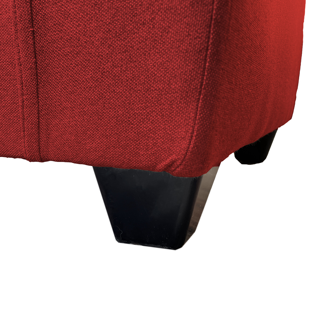 SOFA MATEO 3 CUERPOS CHENILLE ROJO PATA PLASTICA - 4