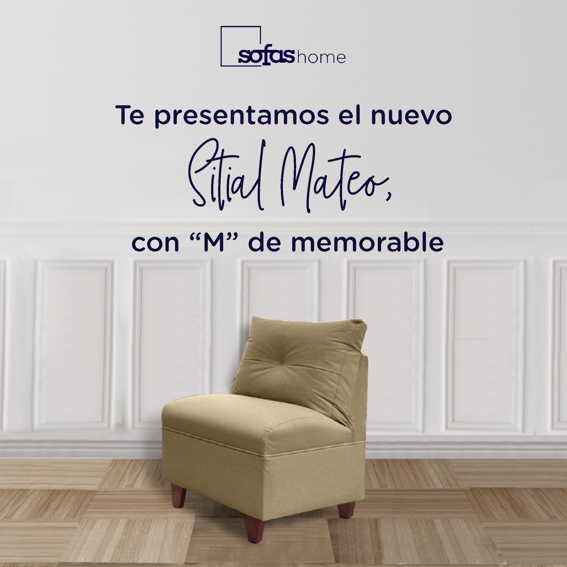 BUTACA MATEO 1 CUERPO PATA MADERA CHENILLE BEIGE - 2
