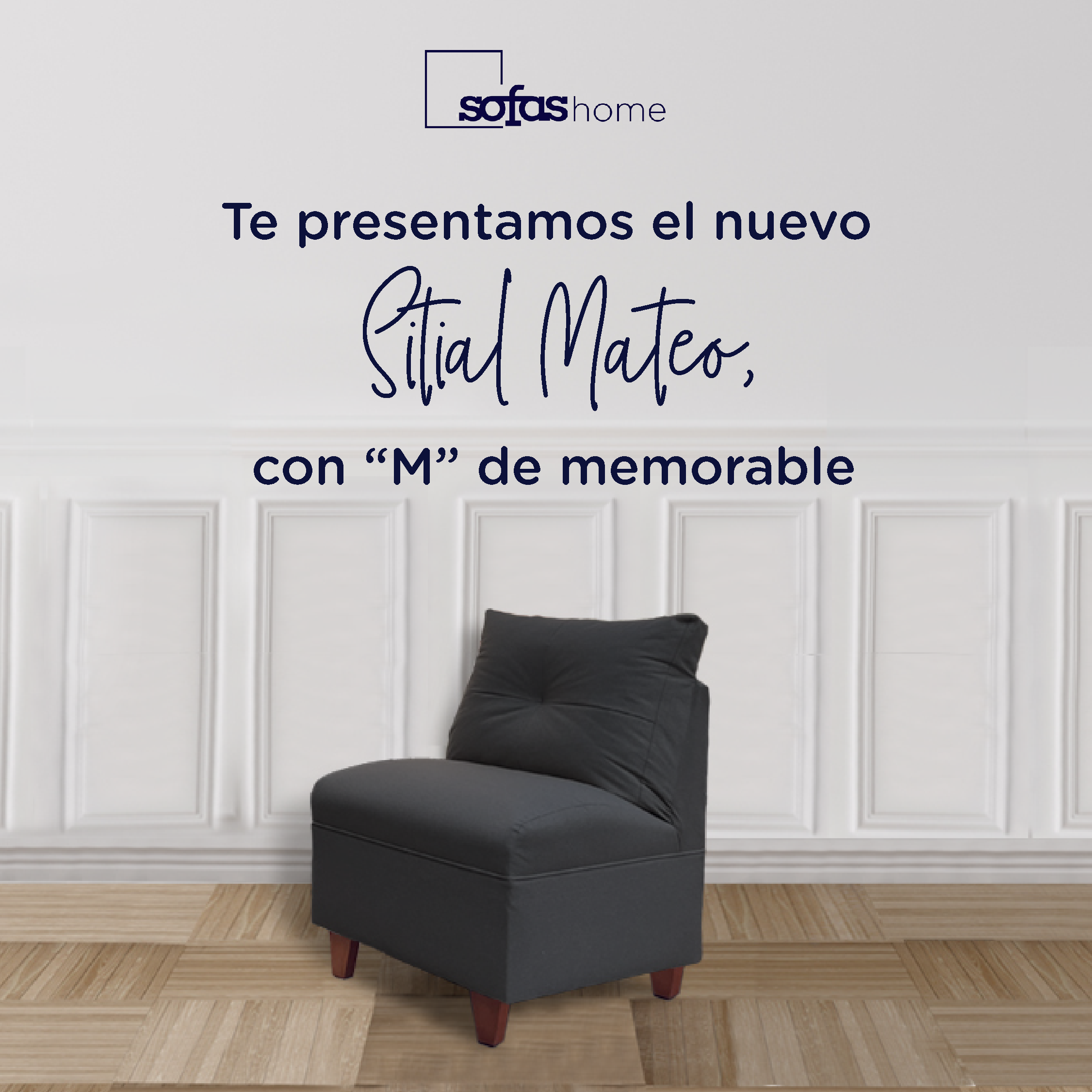 BUTACA MATEO 1 CUERPO PATA MADERA CHENILLE GRAFITO - 2