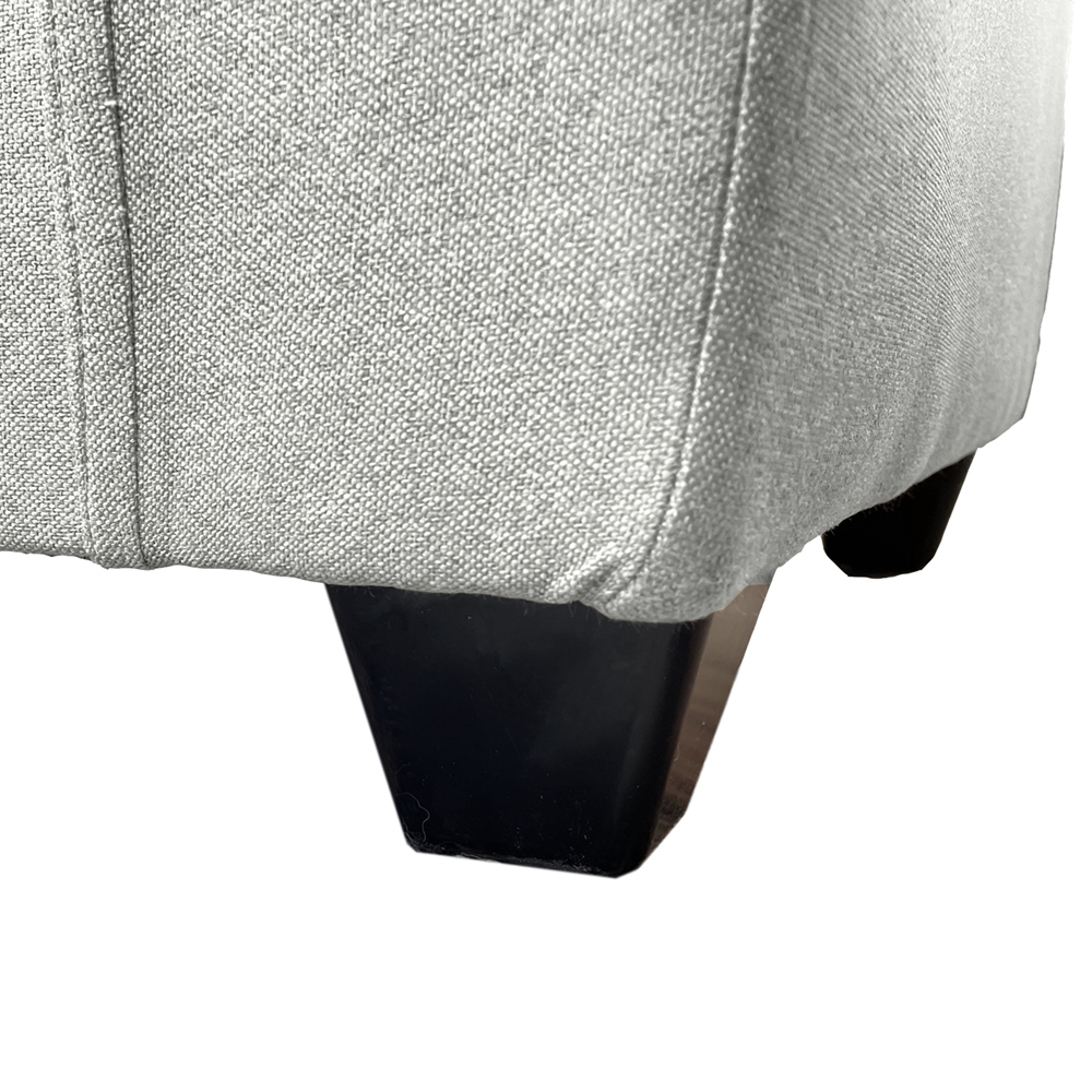 BUTACA MATEO 1 CUERPO CHENILLE GRIS PATA PLASTICA - 4